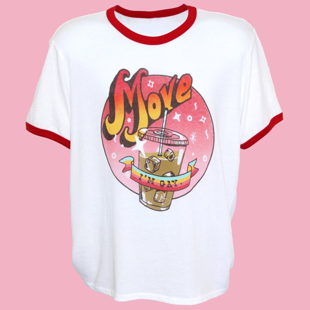 Unisex "Move I'm Gay" Coffee Graphic T